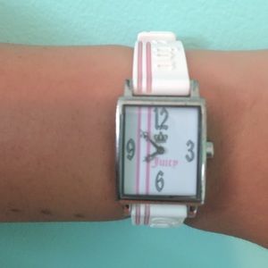 Pink and White Juicy Couture Watch