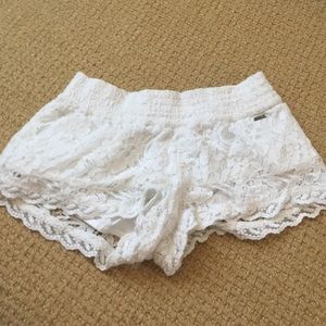 Abercrombie white lace shorts