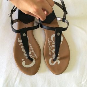 Black strappy sandals