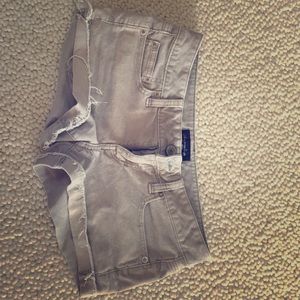 Corduroy shorts.