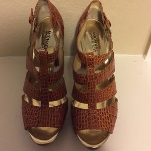 Michael Kors embossed platform