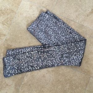 Sequin gray leggings
