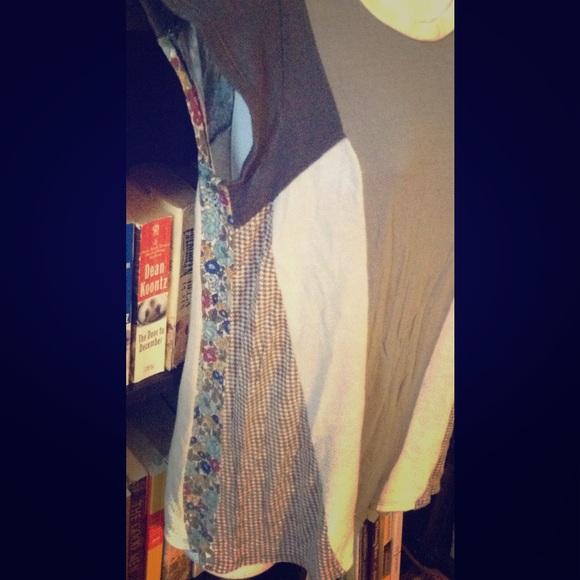 Anthropologie Silence & Noise patchwork top