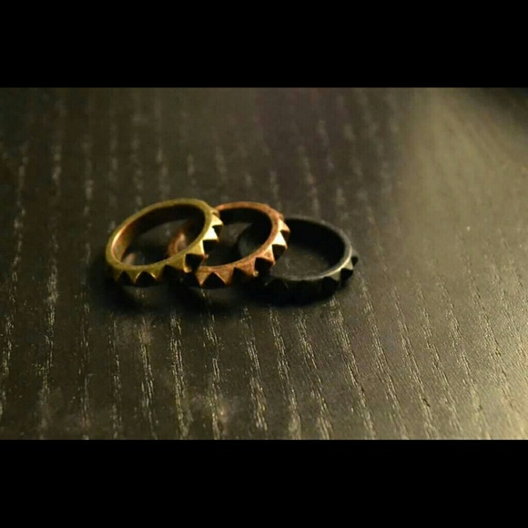 Urban Outfitters Jewelry - 🚫 SOLD 🚫 Urban Outfitters Spiked Ring Set