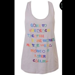 Grey Burnout Racerback Tank Top