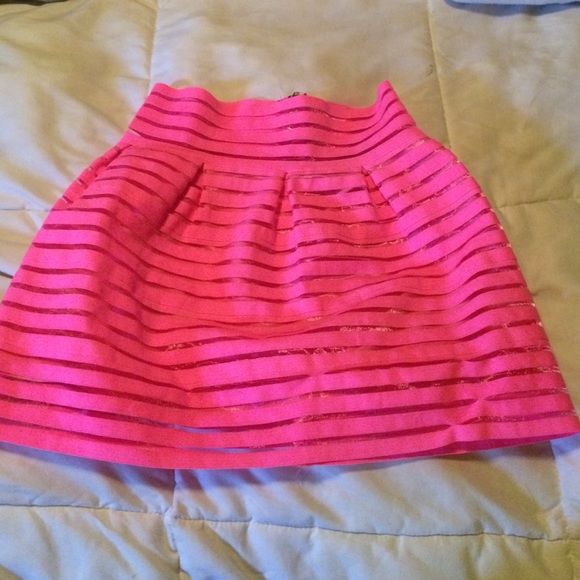 Hot pink skirt!