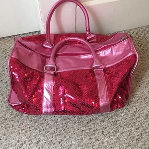 Pink Sequin Duffle Bag
