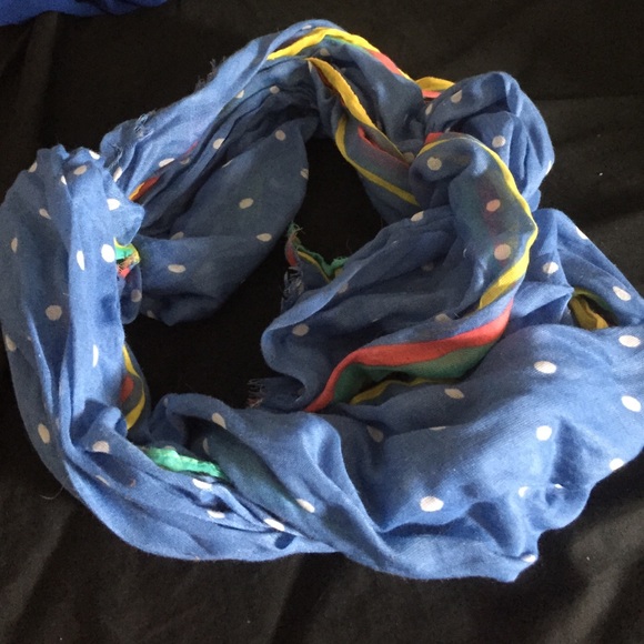 Multi colored raw edges scarf