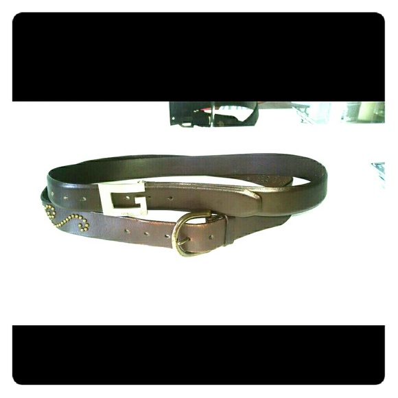 **Bundle** Guess and Express brown leather belts.