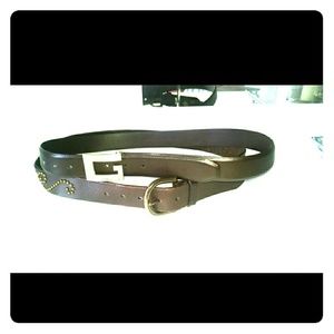 **Bundle** Guess and Express brown leather belts.