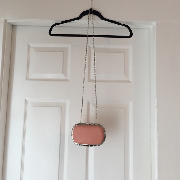Small Pink and Silver Crossbody Bag