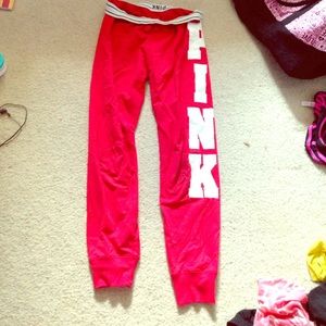 VS Pink Red Collegiate Pant