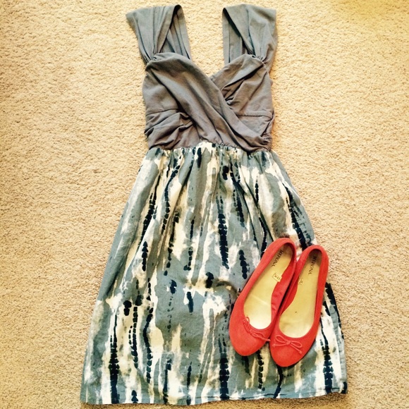 Grey & Tie Dye A-line Dress