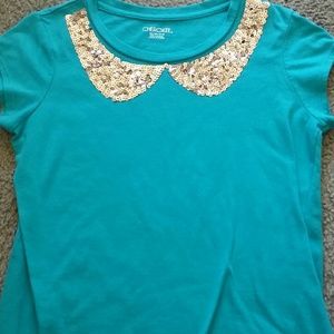 Girl's teal shirt
