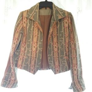 Vintage bouquet embroidery jacket