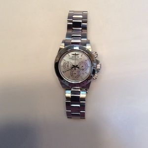 Invicta steel chronograph watch