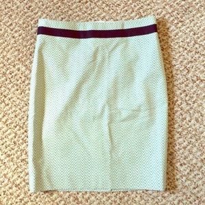 Navy/Kelly green printed pencil skirt