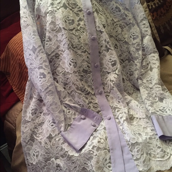 Beautiful lavender lace blouse