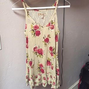 Floral tank top or coverup dress