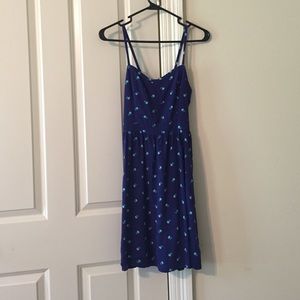 Navy Blue Floral Dress