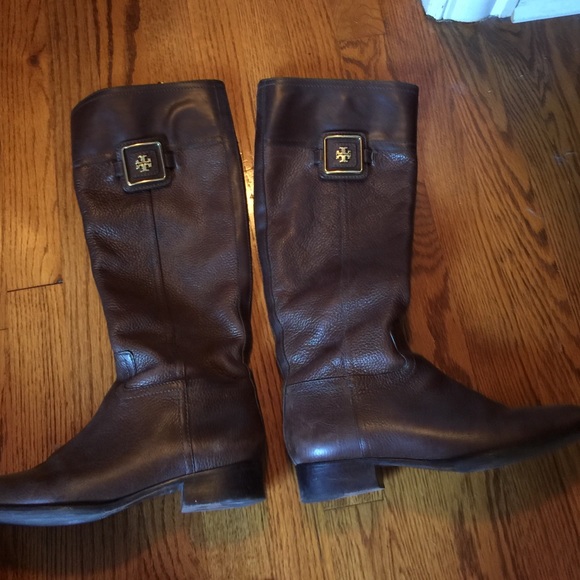 Tory burch brown leather boots