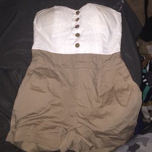 Cute white and tan romper