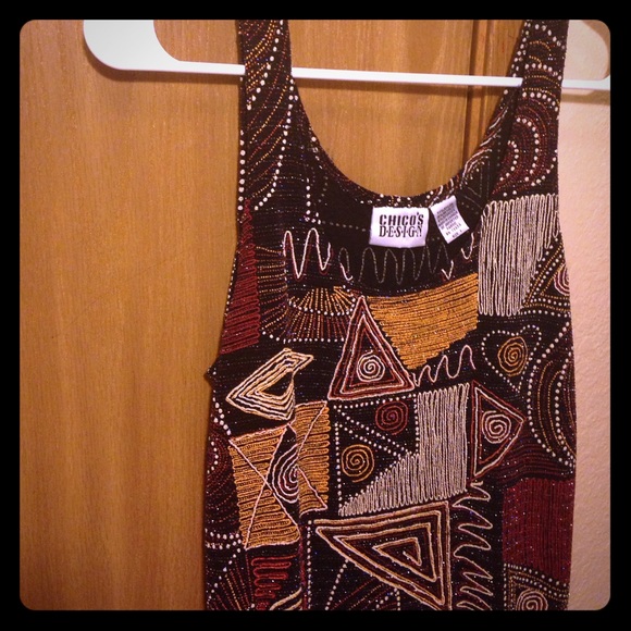 Chicos sparkly Aztec tank