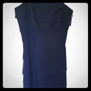 Black Silk Ruffle Dress