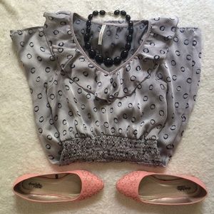 Silver Polka Dotted Dress