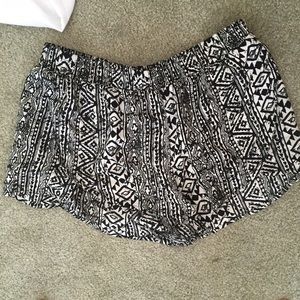 Black and white tribal shorts! Forever 21