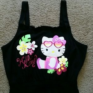 Girl's black hello kitty dress