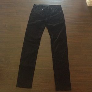 BCBGmaxazria black velvet panta with Leg Zipper