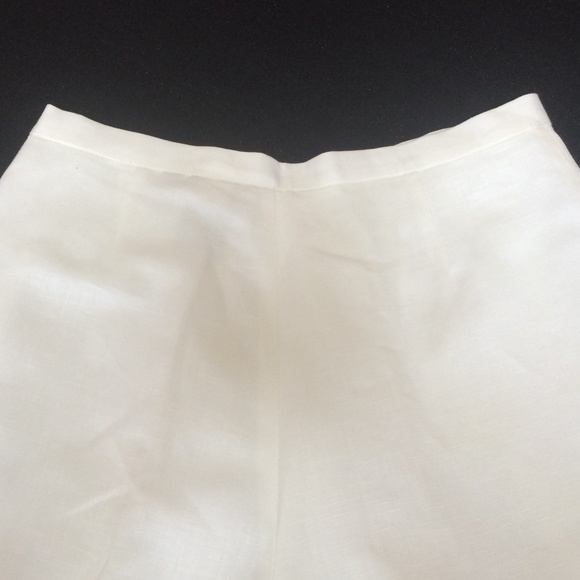Kasper White Linen Pants - Picture 3 of 4