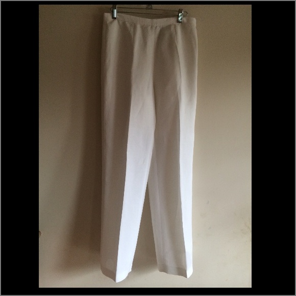 Kasper White Linen Pants - Picture 4 of 4