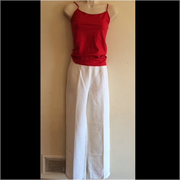 Kasper Pants - Kasper White Linen Pants