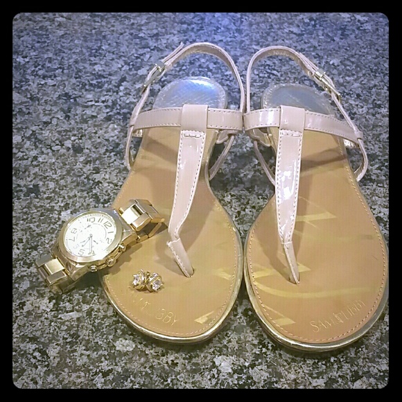 Sale-Sam & Libby sandals -Nude-Wore twice
