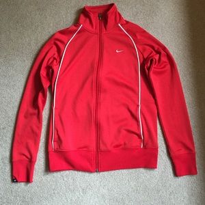 Red Nike track jacket