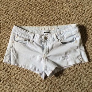 Low rise American Eagle light blue shorts