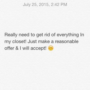 GIVE ME YOUR BEST OFFER 😊