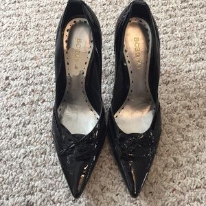 BCBG Black Patent Pointed Toe Heel