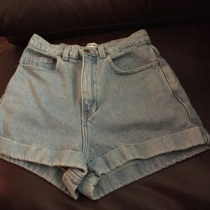 American apparel high waisted cuff shorts