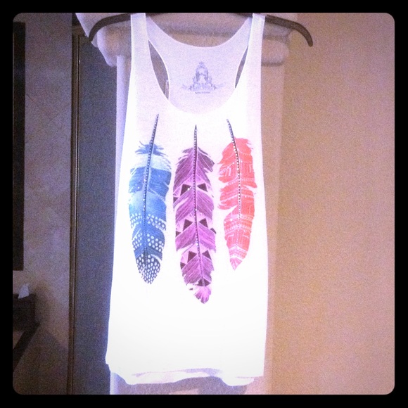 Feather print Tank - Picture 1 of 2