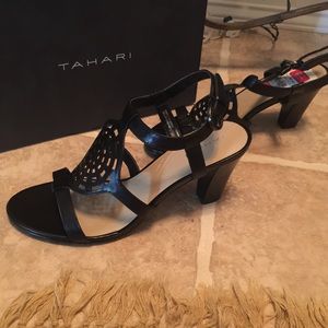 Tahari black sandals
