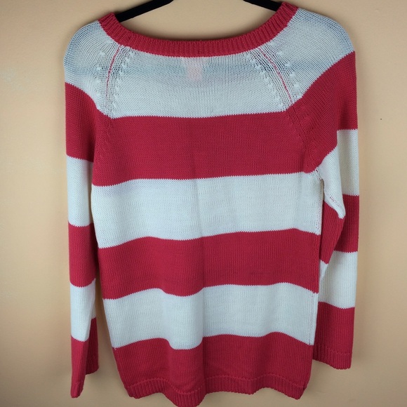 Joe Fresh Sweaters - Reddish pink striped sweater Joe Fresh Sweaters - Reddish pink striped sweater