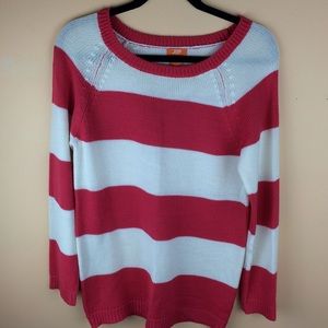 Joe Fresh Sweaters - Reddish pink striped sweater Joe Fresh Sweaters - Reddish pink striped sweater
