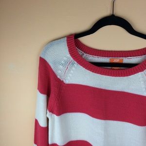 Joe Fresh Sweaters - Reddish pink striped sweater Joe Fresh Sweaters - Reddish pink striped sweater