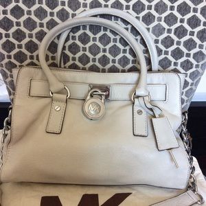 Michael Kors Hamilton Vanilla Satchel