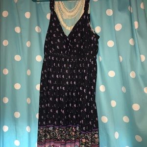 Pink Rose dress with crochet back.