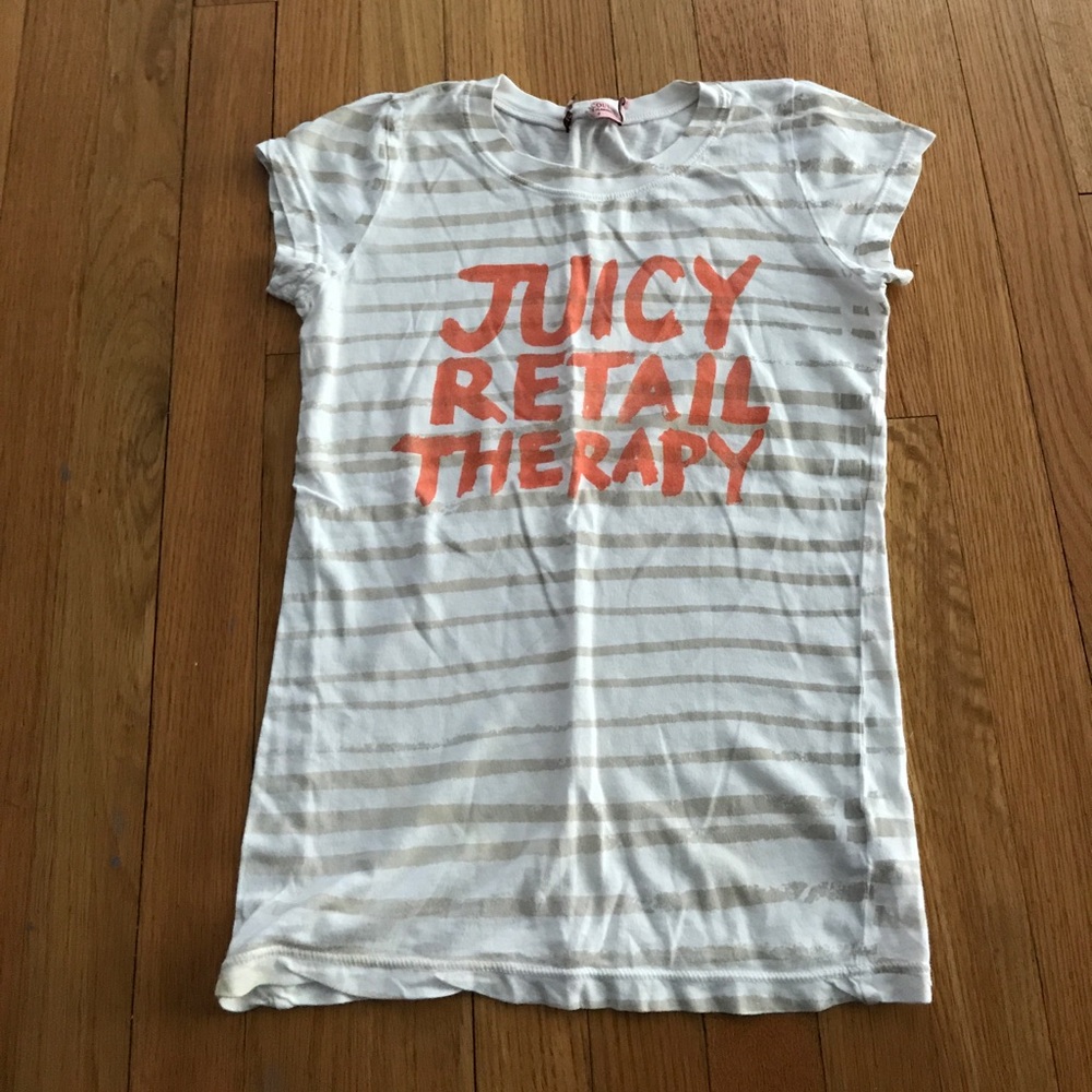 JUICY COUTURE GRAPHIC WHITE TSHIRT SIZE SMALL
