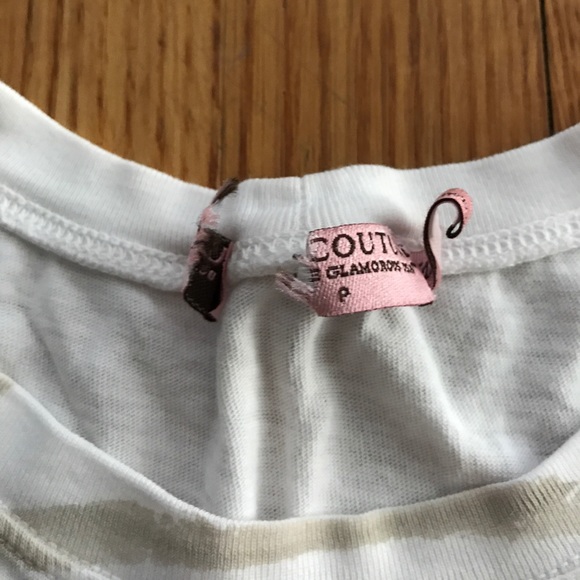 JUICY COUTURE GRAPHIC WHITE TSHIRT SIZE SMALL - Picture 3 of 6